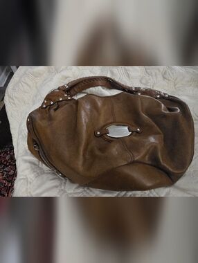 Brown Leather Shoulder Bag - Classic Women's Tote